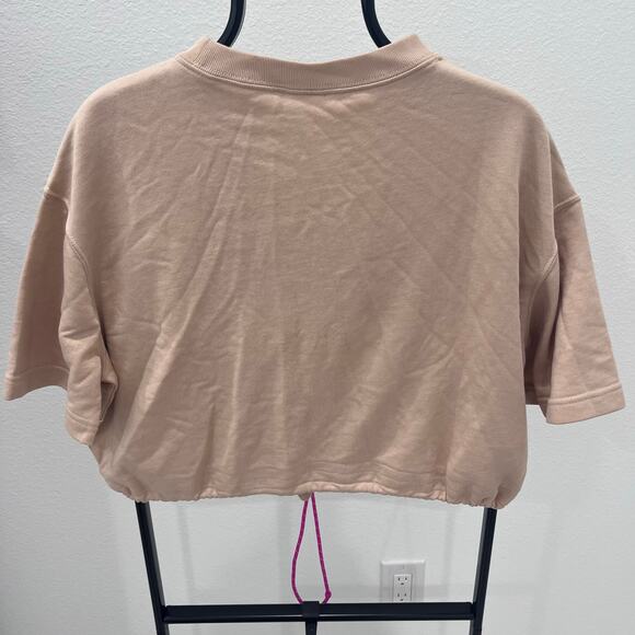 Nike Women's XL Cropped Paint Splatter Logo Drawstring Sweatshirt - Picture 3 of 4